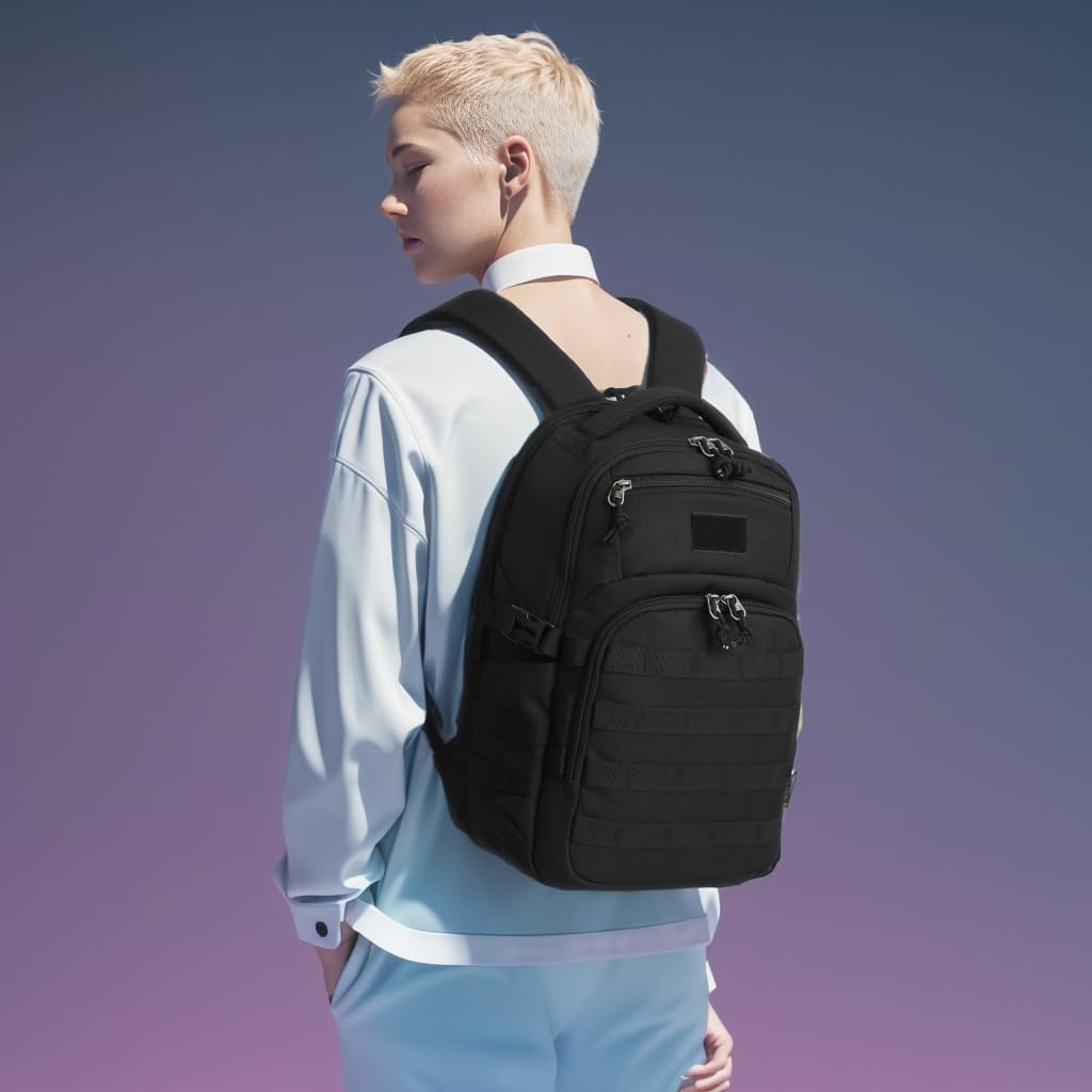 Wotony Military tactical backpack, backpack for men black small tactical assault bag