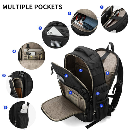 Wotony Military tactical backpack, backpack for men black small tactical assault bag