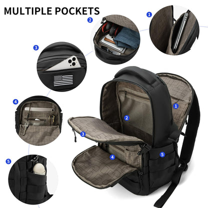 Wotony Military tactical backpack, backpack for men black small tactical assault bag