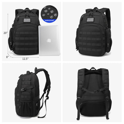 Wotony Military tactical backpack, backpack for men black small tactical assault bag