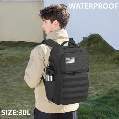 Military Tactical Backpack for Men Waterproof Daypack 3 Day Assault Pack Molle Bag with Water Bottle Holder