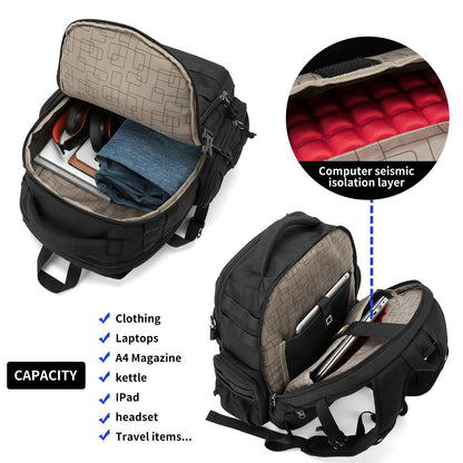 Wotony Military tactical backpack, backpack for men black small tactical assault bag