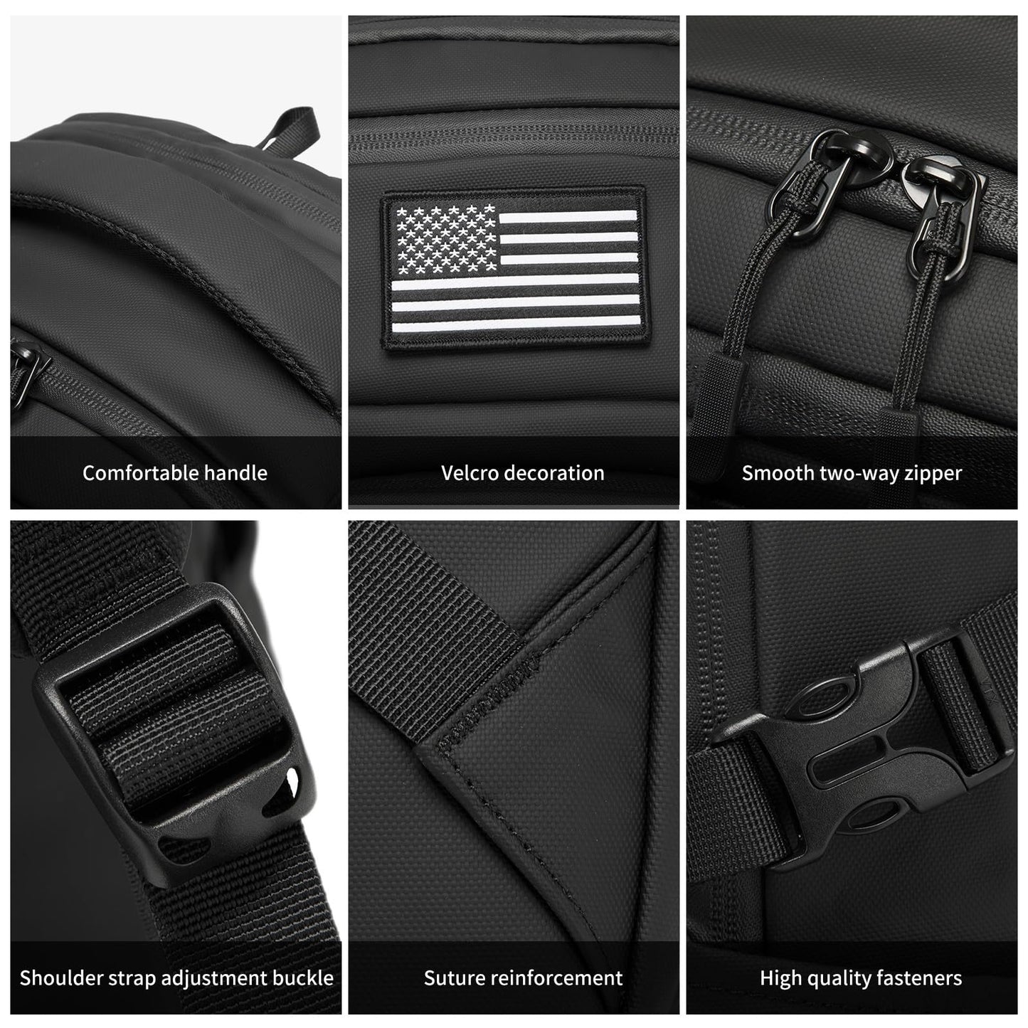 Wotony Military tactical backpack, backpack for men black small tactical assault bag