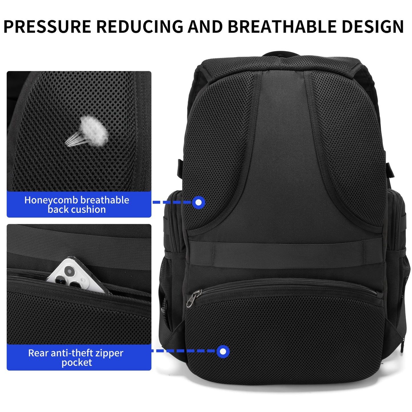 Wotony Military tactical backpack, backpack for men black small tactical assault bag