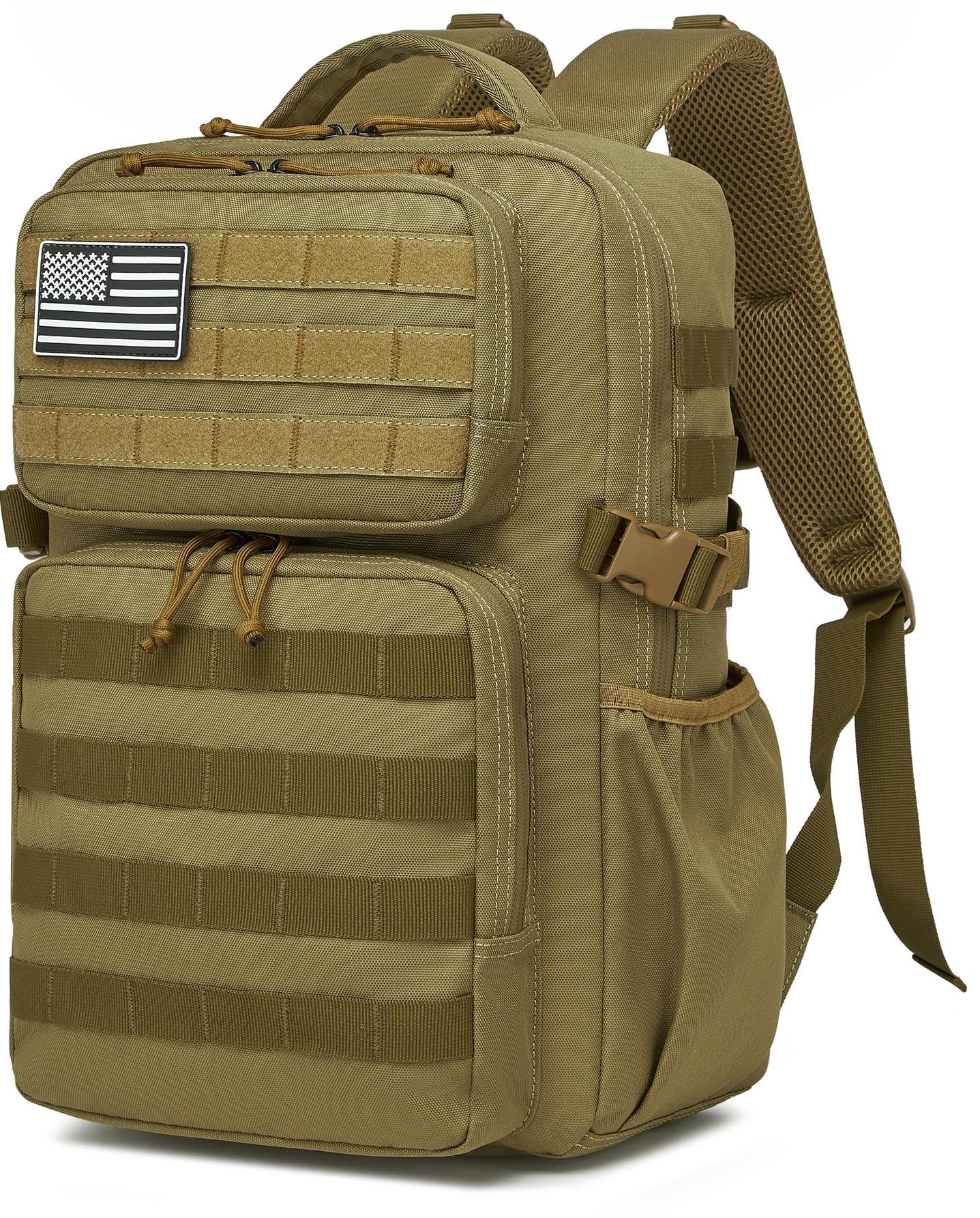 Military Tactical Backpack for Men Waterproof Daypack 3 Day Assault Pack Molle Bag with Water Bottle Holder