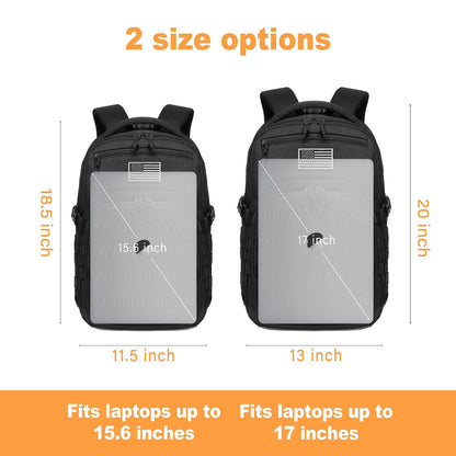 Wotony Military tactical backpack, backpack for men black small tactical assault bag
